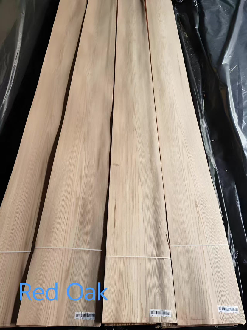 High End Natural Red Oak Mountain Grain Engineered Wood Veneer High End Sliced Natural Wood Veneer