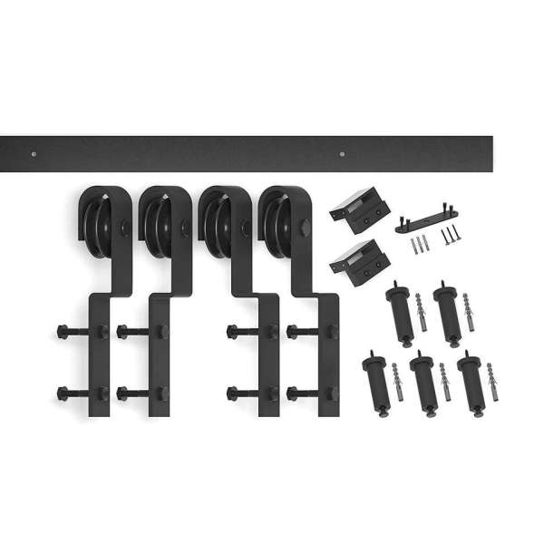 Barn Door Hardware for Furniture with Carbon Stainless