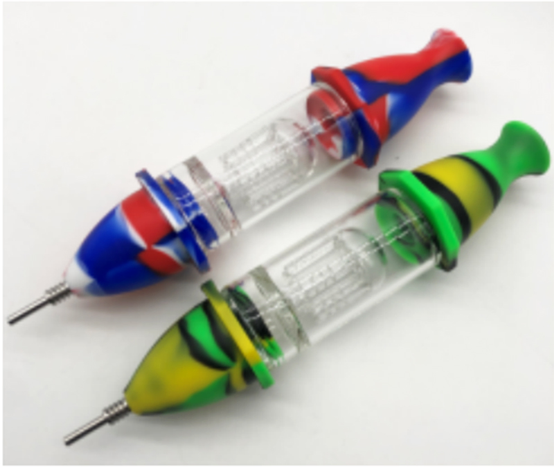 New Coming Mini Silicone Smoking Pipe Oil Burner Titanium Nail or Quartz DAB Tool