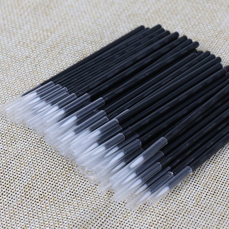 Factory Direct Sales White and Fiber Disposable Eyeliner Brush Lip Liner Brush Eyeliner Wand Applicator