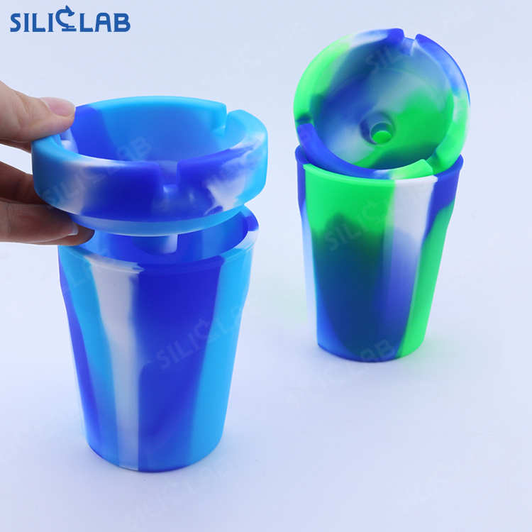 Portable Ashtray Ash Tray Automobile Soot Collector Round Car Silicone Ashtrays
