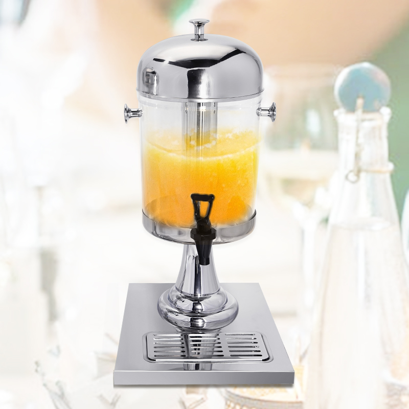 Daosheng Factory Direct Buffet Catering Equipment 8L Stainless Steel Plastic Beverage Dispenser Juice Jar