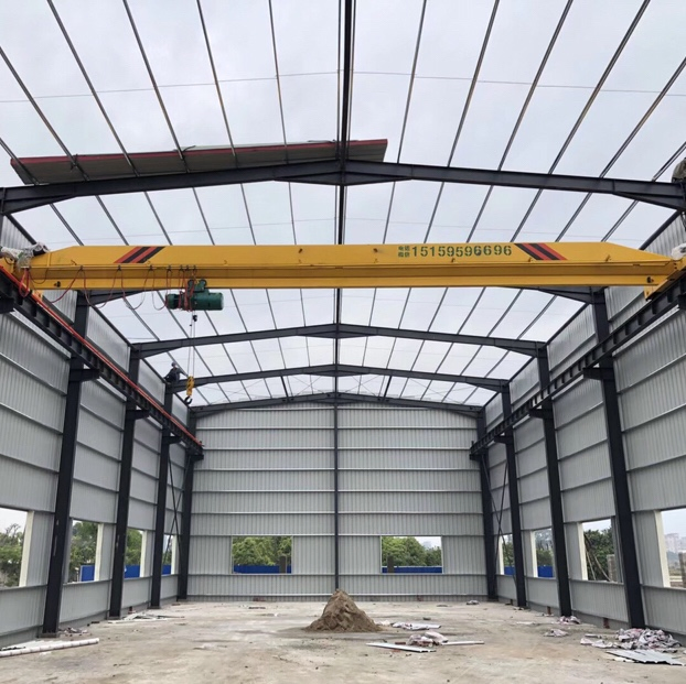 Anti-Seismic Prefabricated Light Steel Structure Warehouse Prefab Workshop with 10t Ton Crane