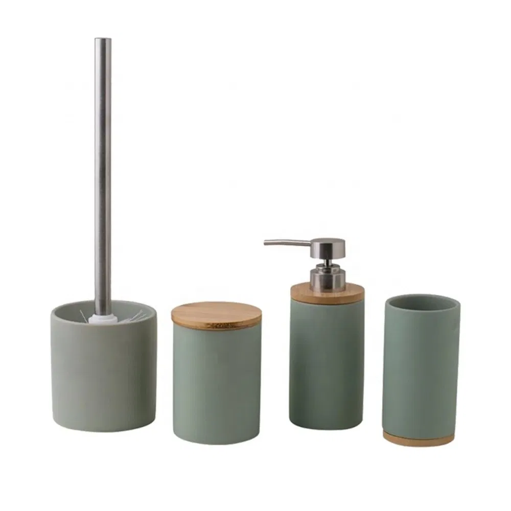 Elegant Minimalist Luxury 4-Piece Ceramic Hotel Bathroom Accessory Set for Luxury Bathrooms