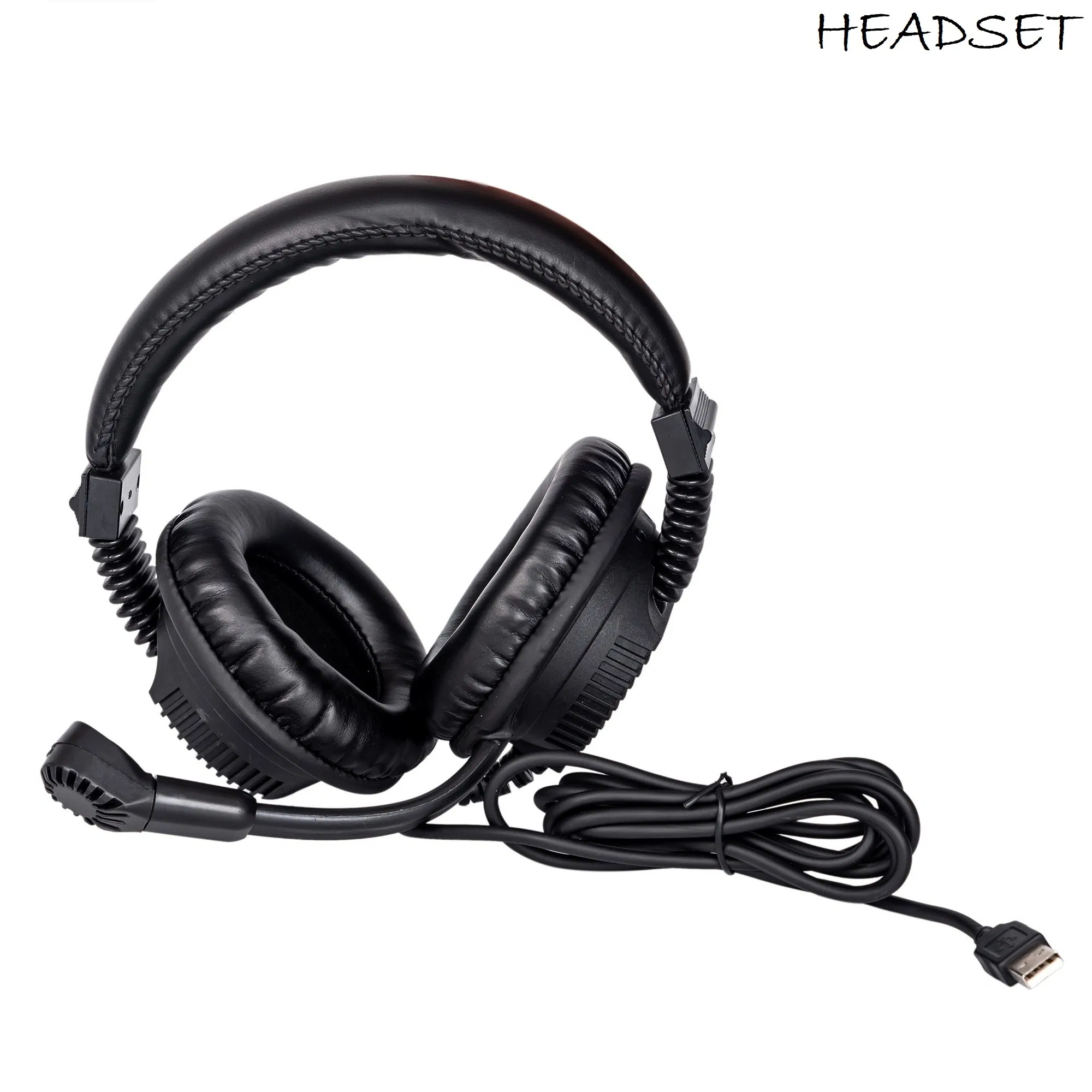 New Language Lab Headset Computer Lab English Learning High Quality Noise Cancelling Headset 2*3.5mm 5 DIN Rj12 Headphone Mastero Headset Bluetooth Headset