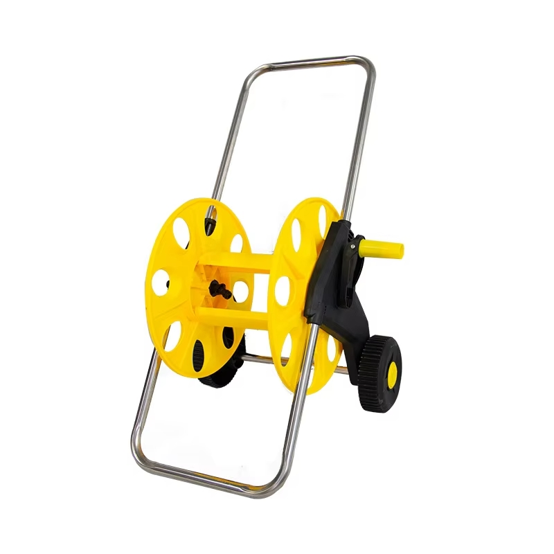 Handle Retractable Garden Water Hose Reel Cart with Wheels