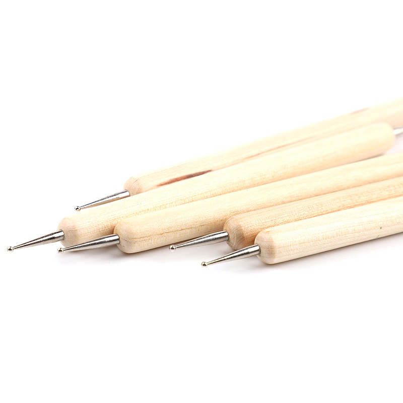 Dotting Brush Set with Wooden Handle