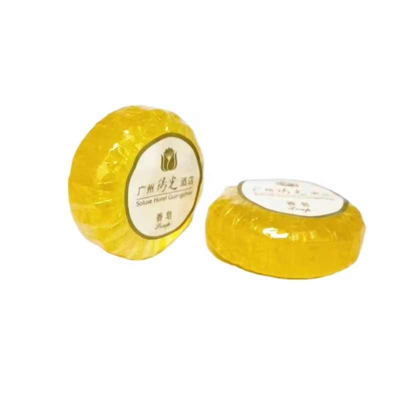 Custom Luxury Hotel Bath Soaps Disposable Plastic Small Round-Shape Logo Travel Set