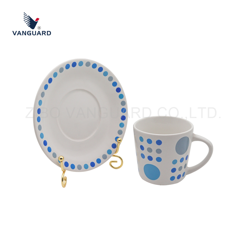 Чашка с блюдцем для эспрессо, керамическая, 125 мл