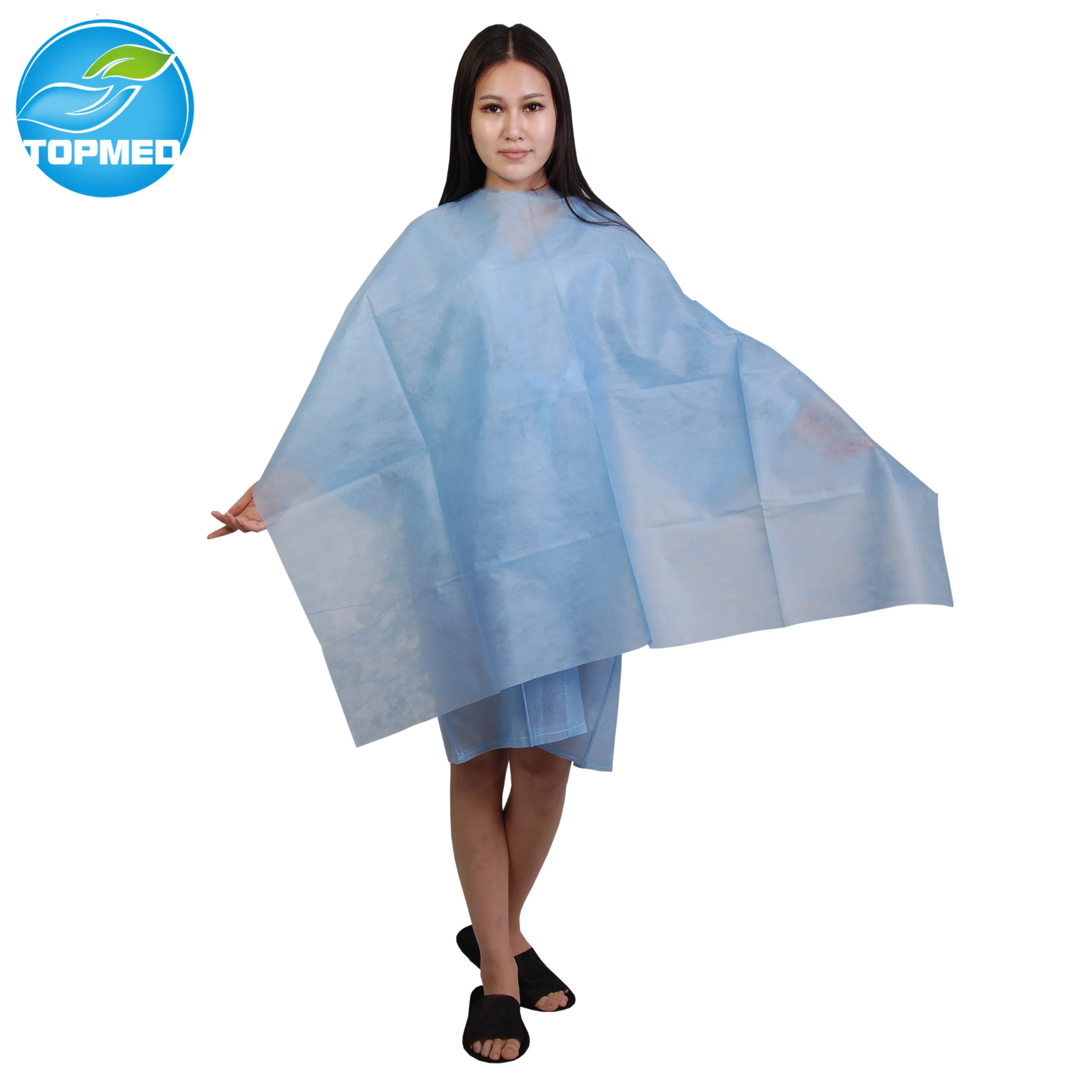 Disposable PP SMS Nonwoven Hair Cutting Cape Salon Hair Apron