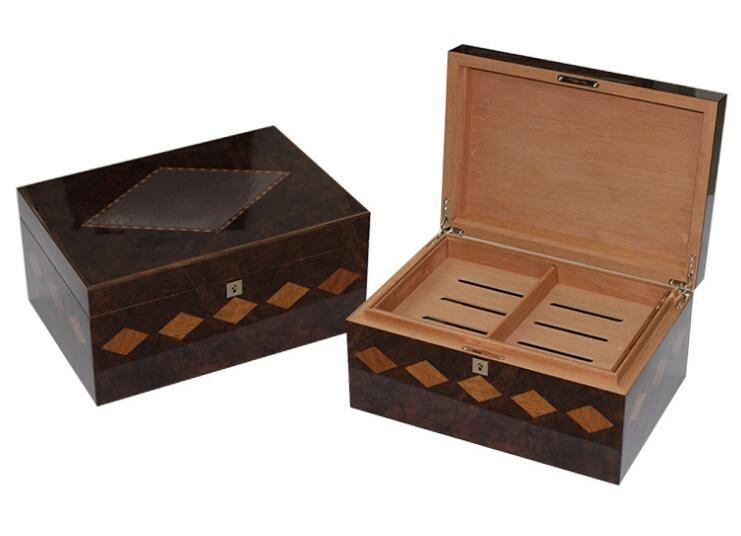 12PCS Chabili Solid Wooden Cigar Humidor with Compartments