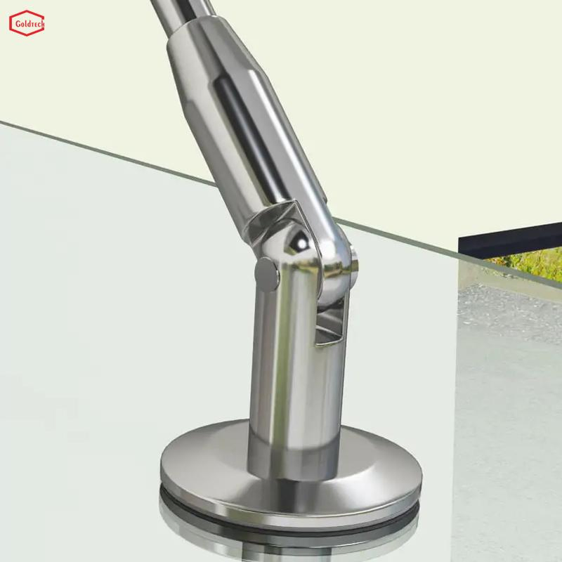 Awning Corner Holder Stainless Steel Glass Canopy with Satin Polish
