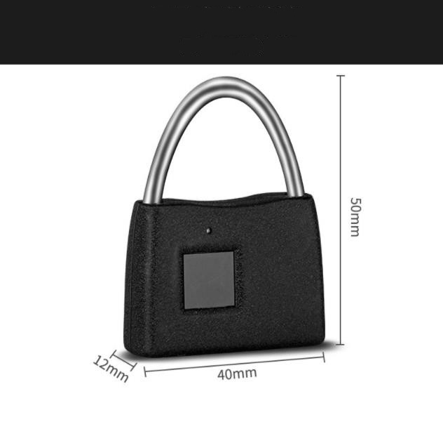 Rechargeable Smart USB Type-C Fast Charging Padlock Smart Fingerprint Electronic Lock