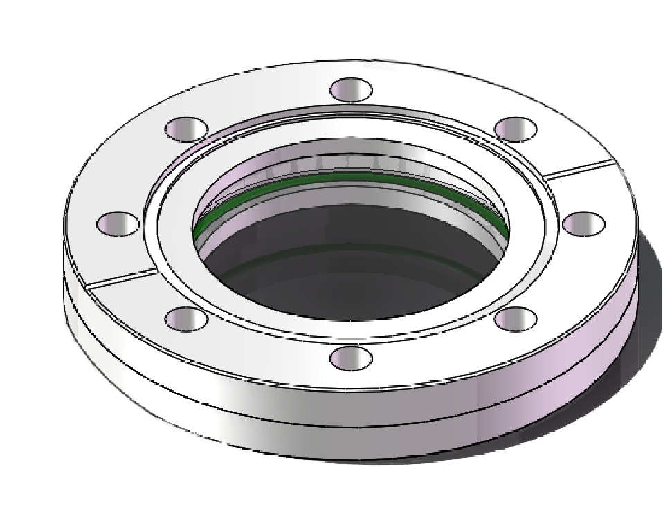 Stainless Steel Vacuum Sight Glass View CF16-CF250