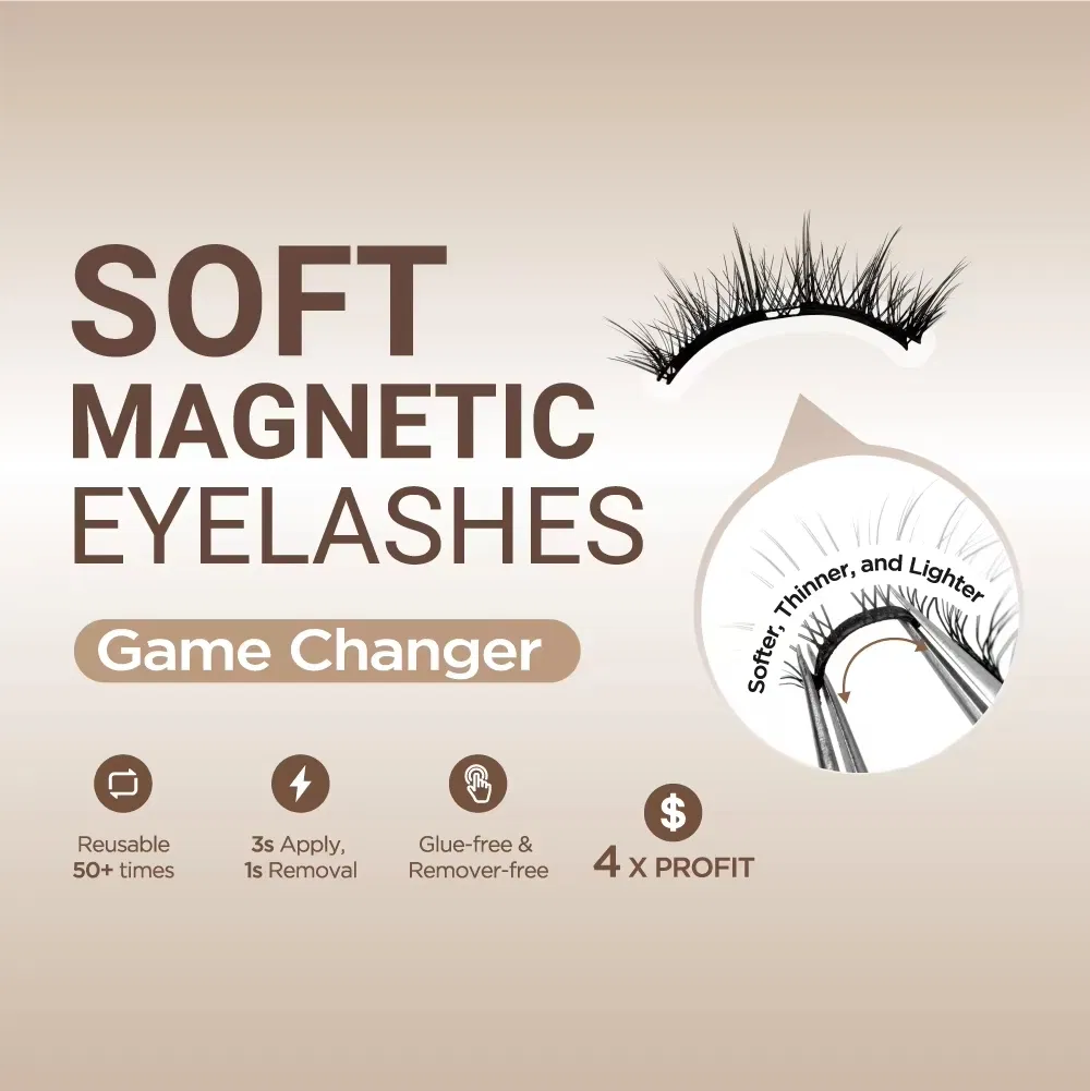 Soft Magnets False Eyelashes Magnetic Eyelashes Natural Look Soft Magnetic Lashes