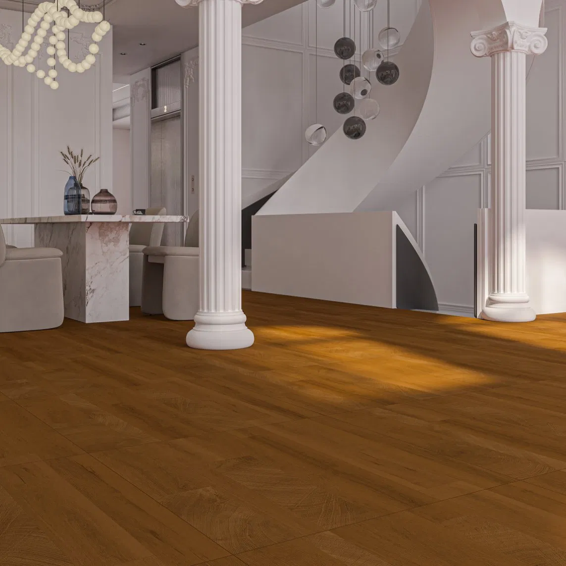 8K609 Geometric Wood Series 800*800mm Tiles for Interior Wall and Flooring of Living Room& Lobby&Kitchen&Balcony etc