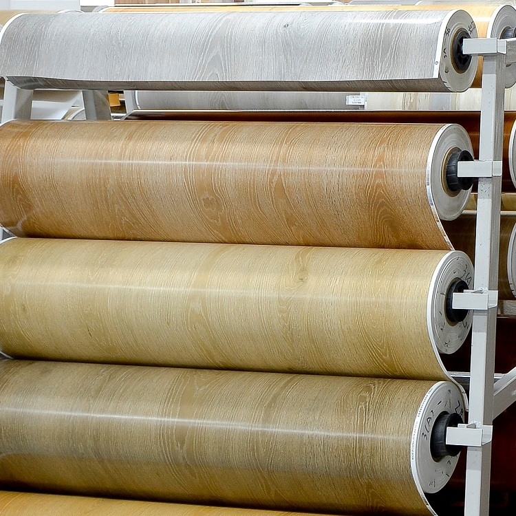 ПВХ декоративная пленка для SPC полов, желтый дуб