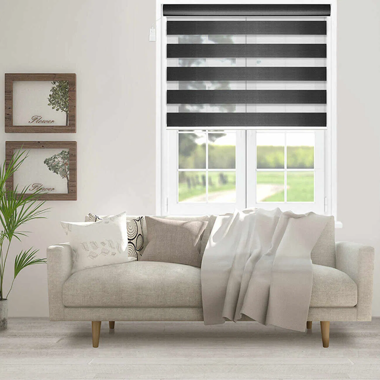Window Decorations Shades Electric Day and Night Roller Home Zebra Blinds
