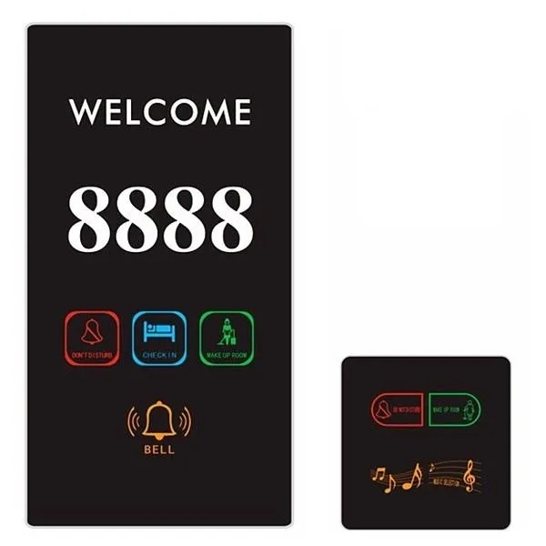 OEM Energy Saving LED Door Number Doorplate for Hotel Room Sign, Tasrdc Apartment Door Plate with Dnd Switch