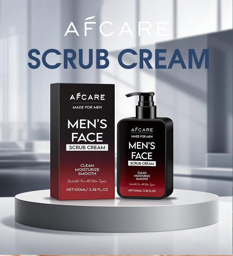 Custom Oil-Control Men Facial Scrub with Green Tea and Jojoba Oil