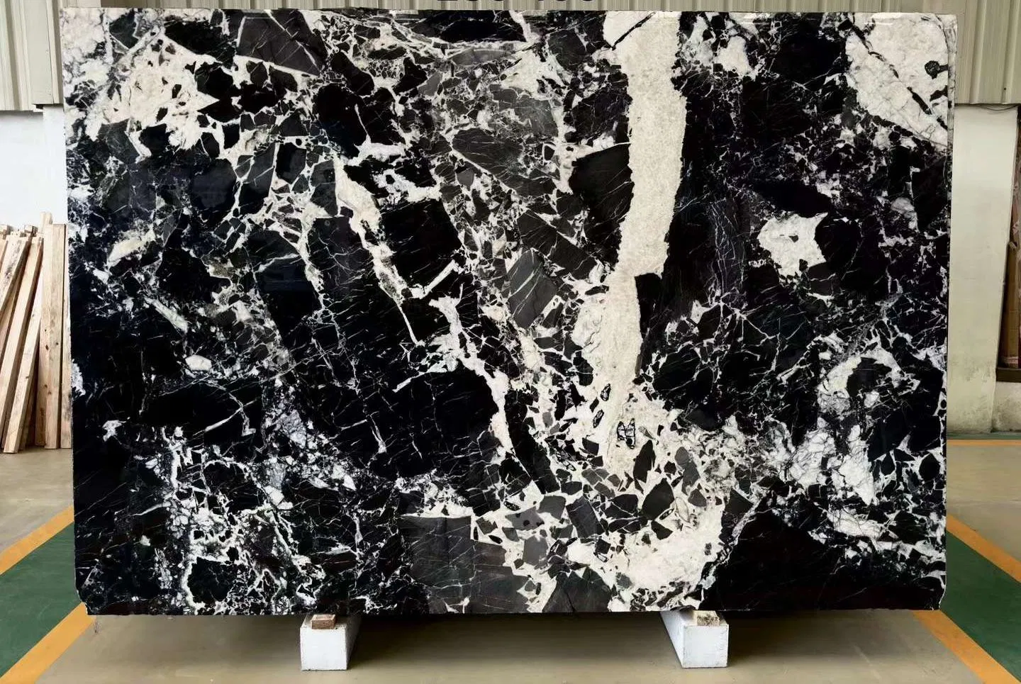 France Black Big Slab for Interior Polished Flooring