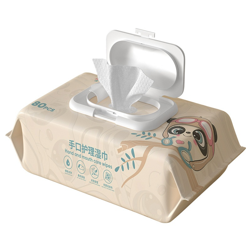 Customized Brand Logo Biodegradable Flushable Soft Non-Woven Skin Care Cloth Cotton Baby Wet Wipes