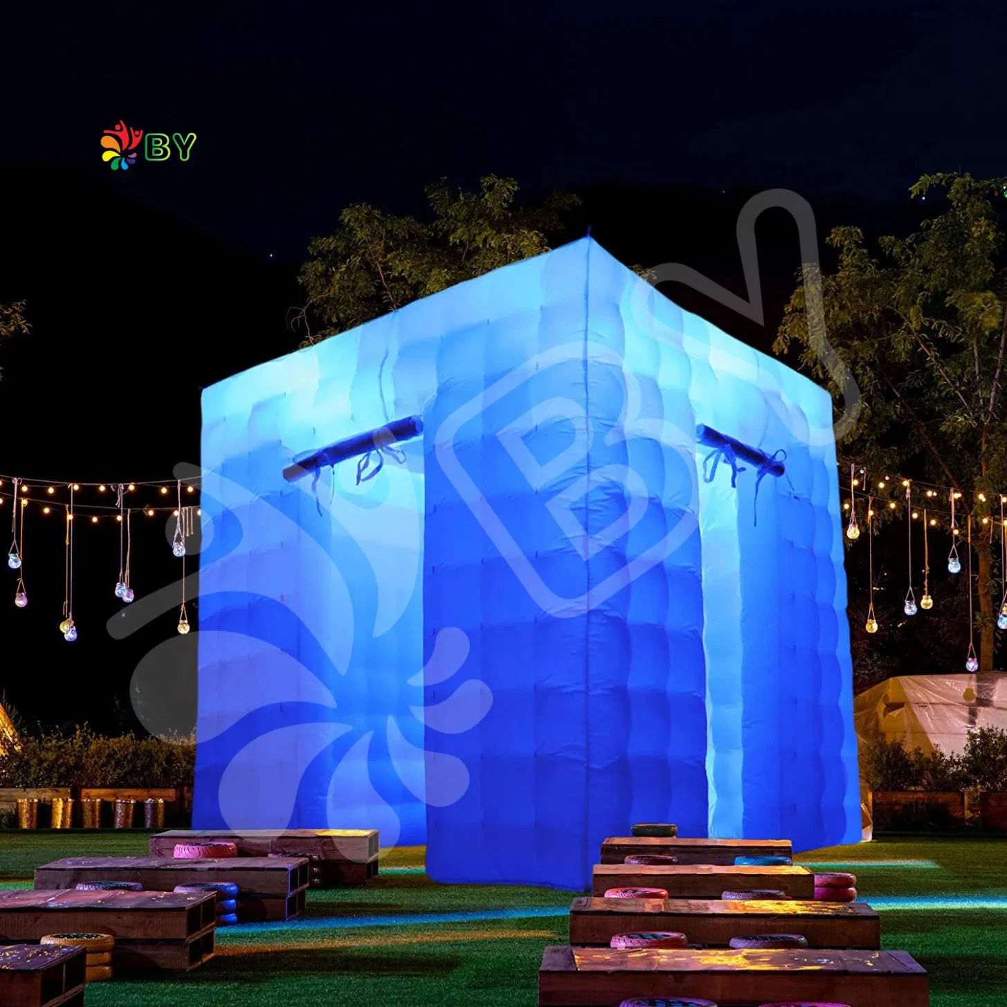 Arge Outdoor Blow up Cube Wedding Party LED Light Camping Inflatable Tent Price for Outdoor Events