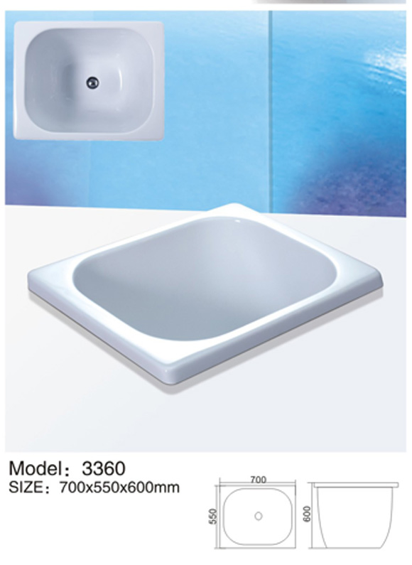 Детская ванночка для купания и душа, голубая