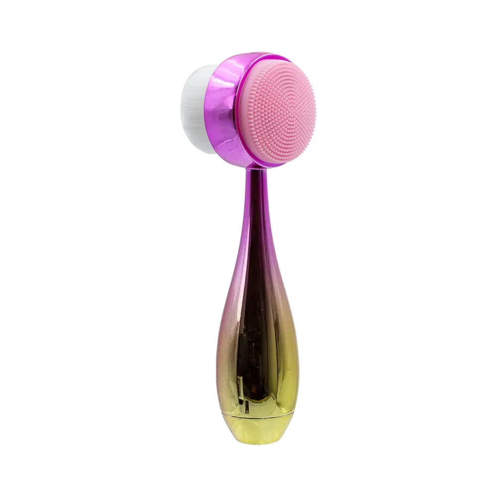 New Bowling Ball-Shaped Facial Cleansing Brush with Electroplated Silicone Cleansing Tool
