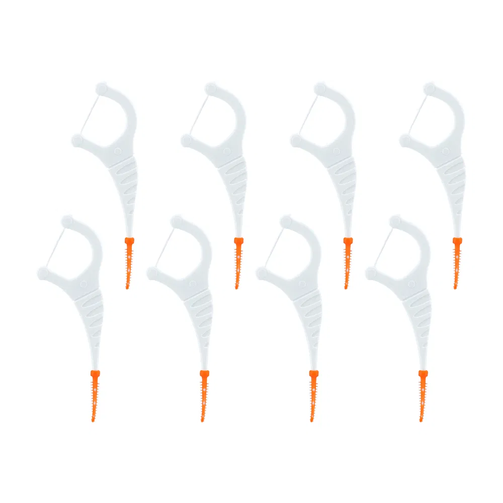 Eco Friendly Wheat Straw Floss Toothpick / 2 in 1 Dental Floss Picks