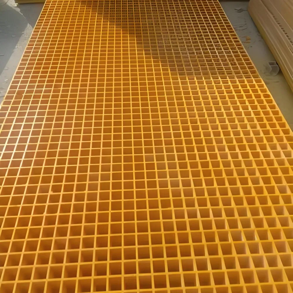 Hw Quality 38*38*25mm Fiberglass FRP Grating for Trench Cover Plate