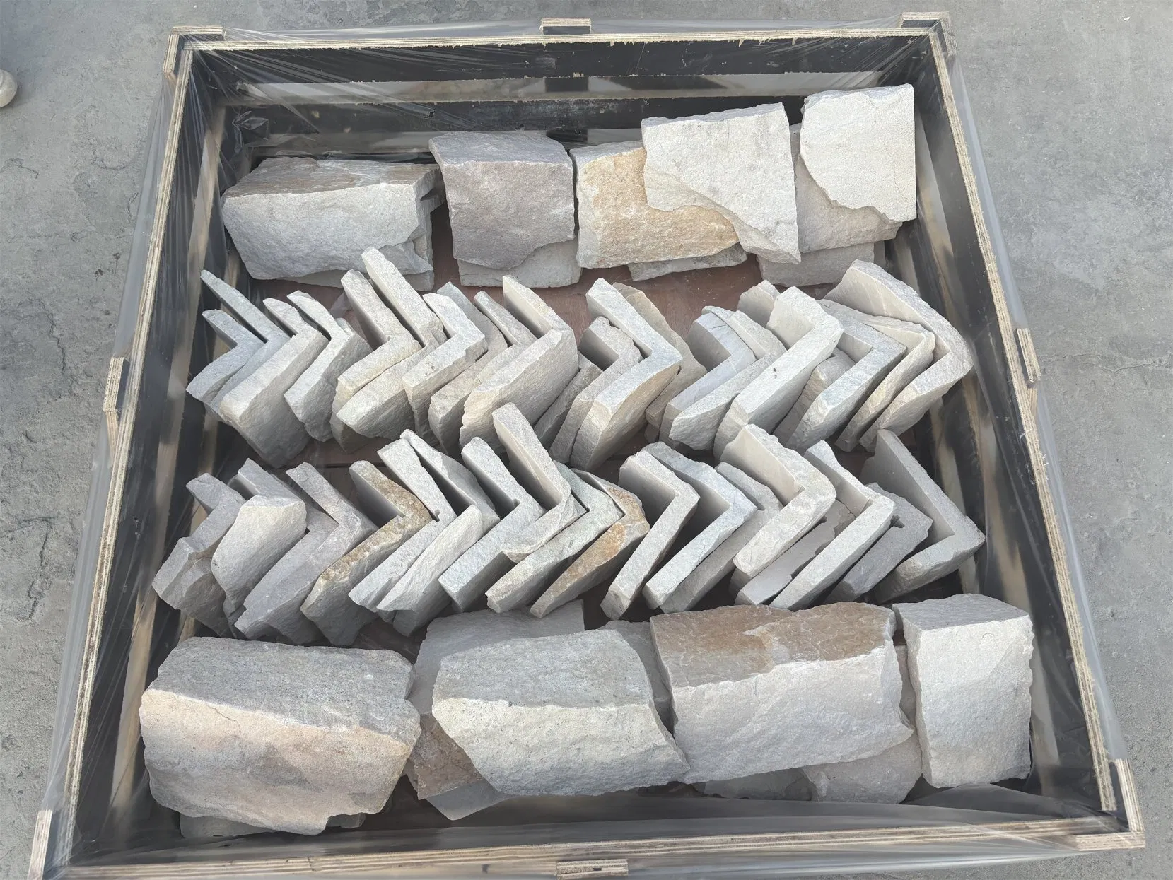 White Sandstone Flagstone Paving Cladding Wall Stone Culture Corner Stone