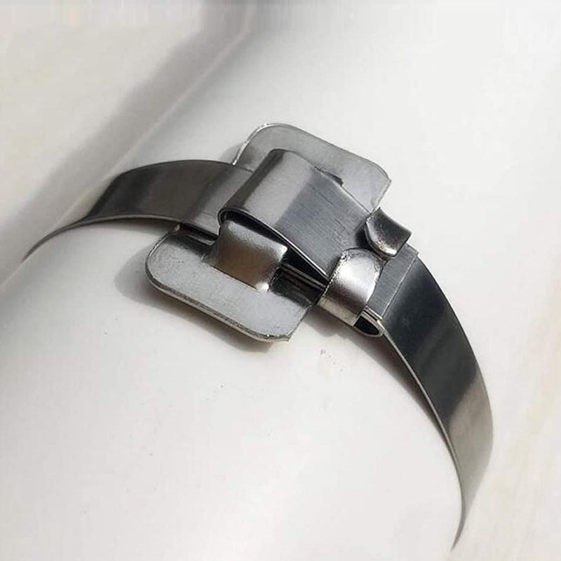 Stainless Steel Strap Buckle 304 Stainless Steel Tooth Buckle Fiber Optic Cable Clamp