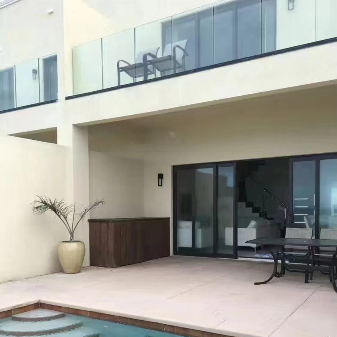 Aluminum U Channel Glass Staircase Railing Fitting Frameless Glass Stainless Steel Handrail Aluminum Railing for Balcony Indoor