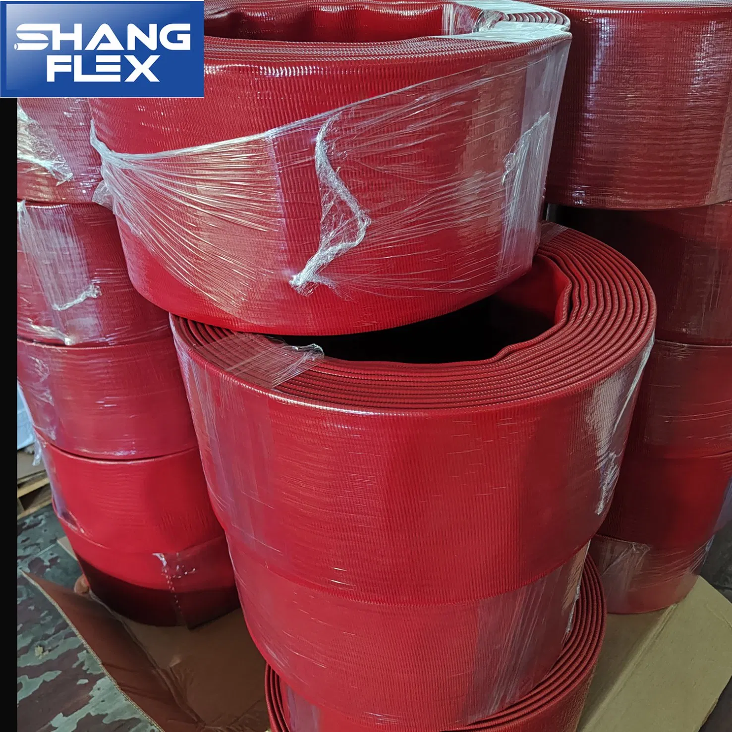 Flexible Red Water Conduction and Booster PVC Lay Flat Hose