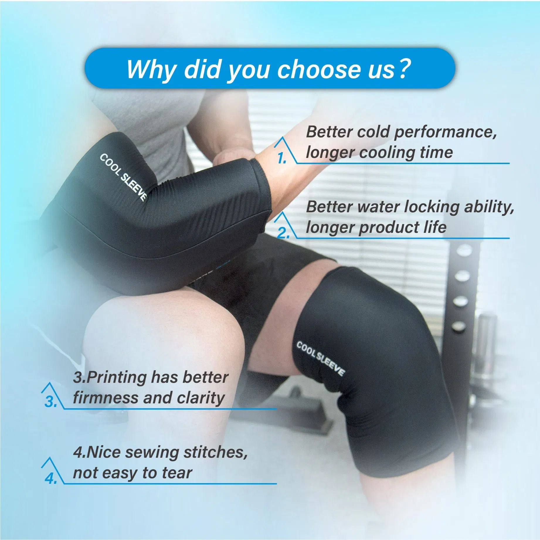 Gel Ice Warm Pack Cold Sleeve Knee Reusable Flexible Compression Wrap