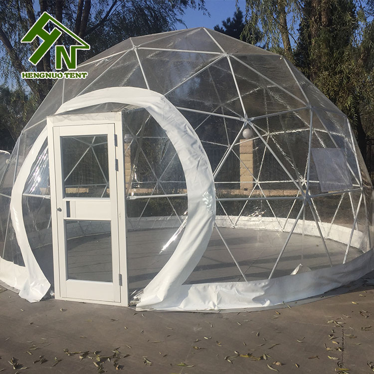 Low Price PVC Fabric Cover Clear Transparent Camping Dome Tent
