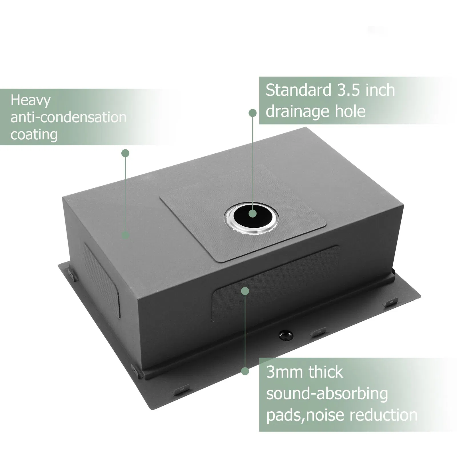 Aquacubic Cupc Top Mount 18 Guage 304 Stainless Steel Handmade Drop-in Kitchen Sink