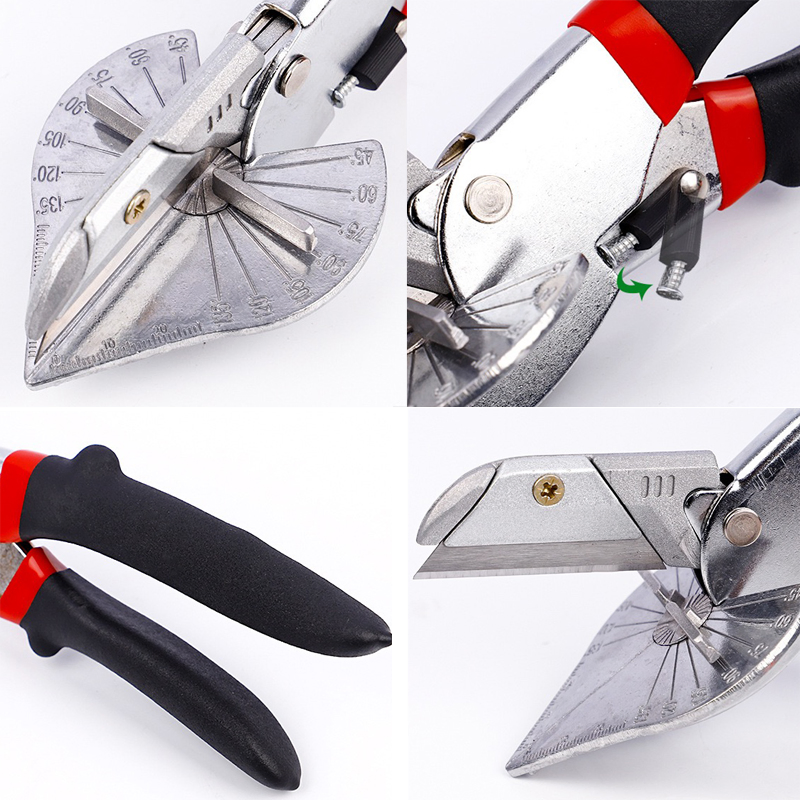 Adjustable Miter Shears Stainless Steel Multi Angle Cut for Trim Moulding