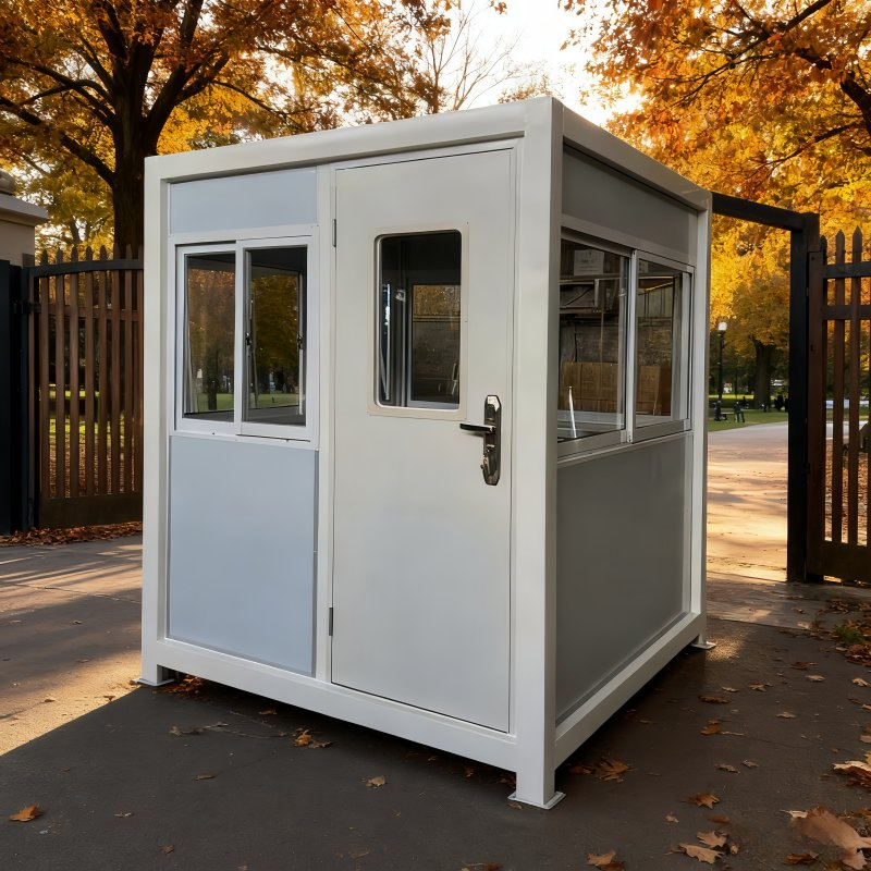 New Outdoor Steel Structure Thermal Insulation Portable Mobile Sandwich Panel Security Guard Booth for Duty Sentry Factory Kiosk House
