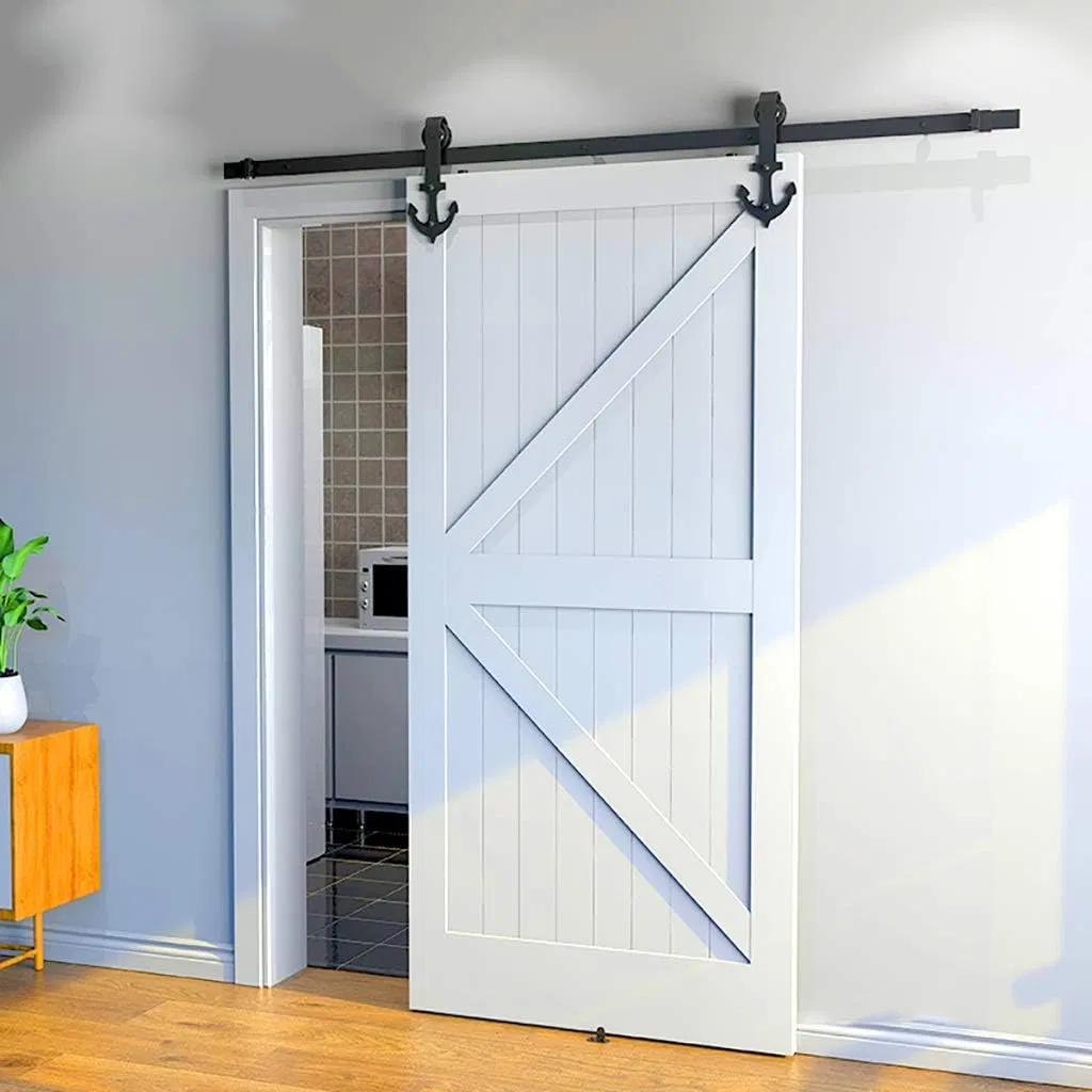 Anchor Shaped Barn Door Hardware Kit Double Door