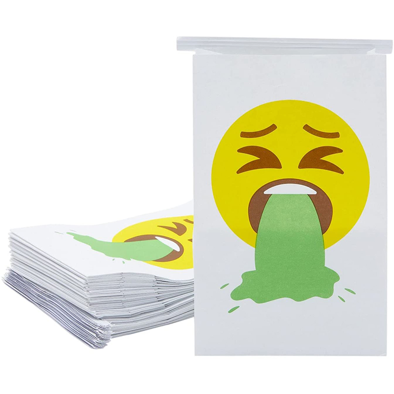 Disposable Outdoor Vomitin Air Sickness Plane Vomit Little Airsickness Paper Bags