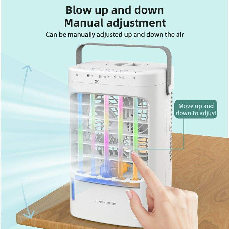 Desktop Mini Air Cooler Fan Air Conditioner USB Rechargeable with Remote Control