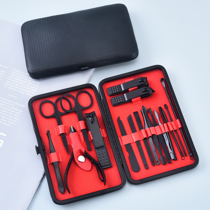 18 16 12 10 7PCS Set Personal Nail Clipper Manicure Art Eyelash Eyebrow Tools Pedicure Finger Foot Care Kit