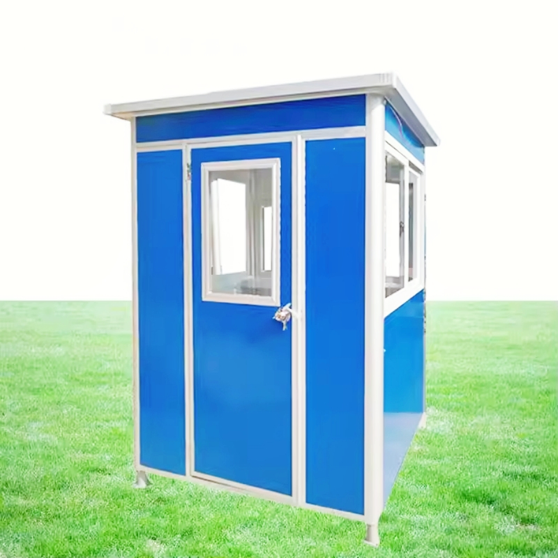 OEM Wholesale Custom Steel Structure Prefabricated Blue Portable Sentry Box for Mobile Security and Easy Assembly