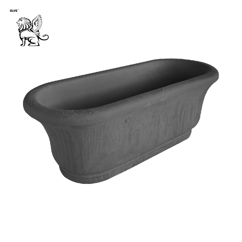 Antique Cultured Marble Freestanding Bathtub with Lion Head Mbbg-04