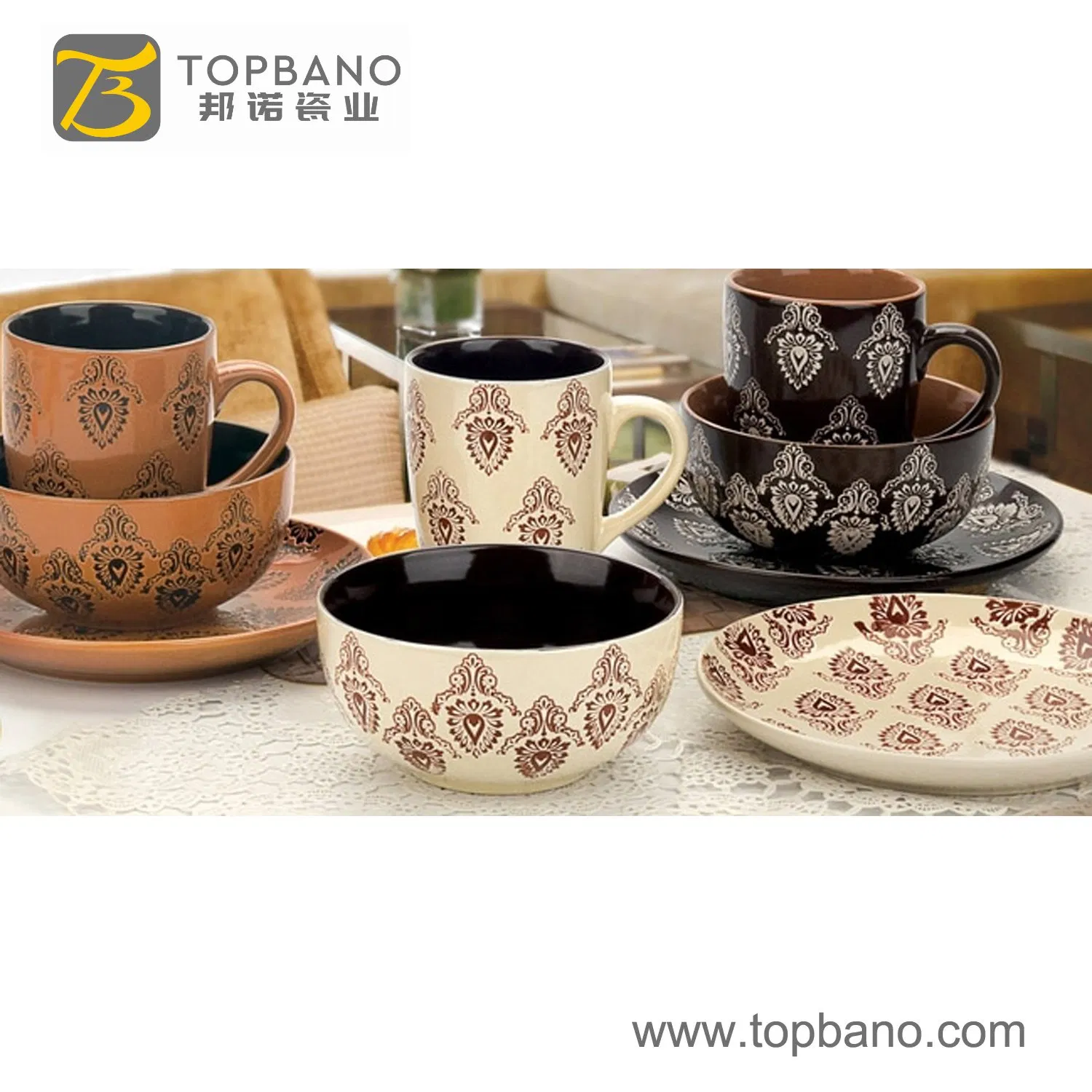 Topbano Mug Maker Ceramic Porcelain Cup Mug Dinner Set