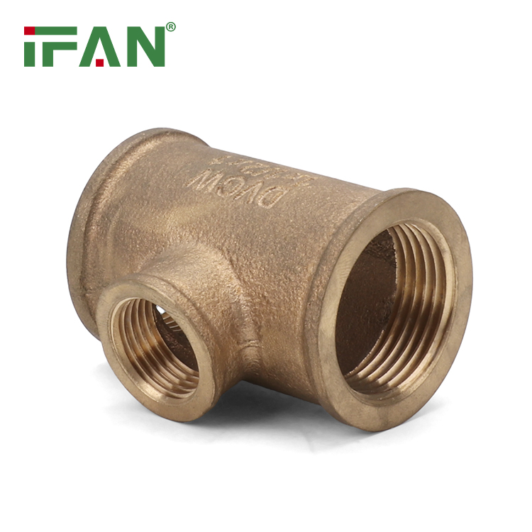Ifan ISO15875 Reducing Tee Brass Bronze Pipe Fittings