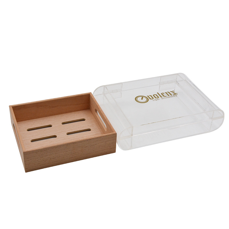 High-Quality Cedar Solid Wood Cigar Humidor Drawer with Transparent Acrylic Storage Case
