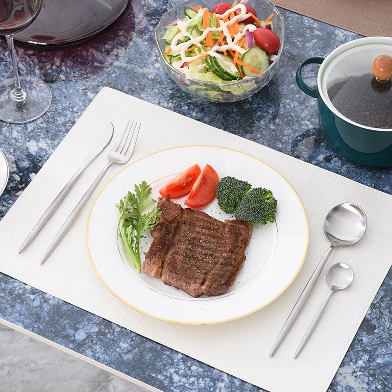 Stainless Steel Cutlery Set Platinum Portuguese Series Ins Style Cutlery